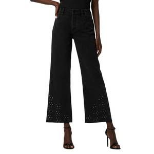 NEW HUDSON rosie ankle jean with grommets in black glitter